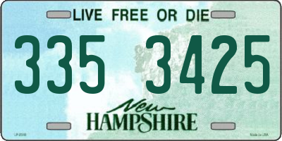 NH license plate 3353425