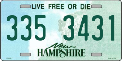 NH license plate 3353431