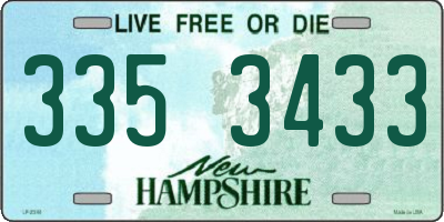 NH license plate 3353433
