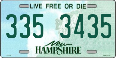 NH license plate 3353435