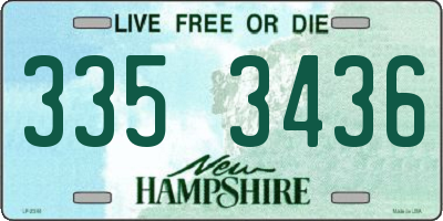 NH license plate 3353436
