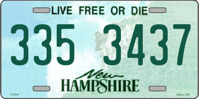 NH license plate 3353437