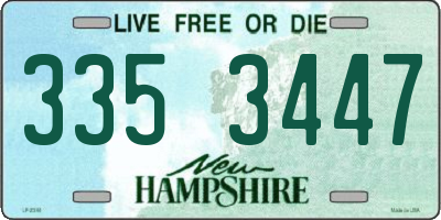 NH license plate 3353447