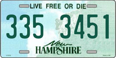 NH license plate 3353451