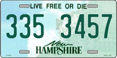NH license plate 3353457