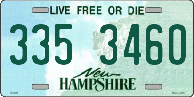 NH license plate 3353460
