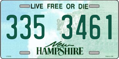 NH license plate 3353461
