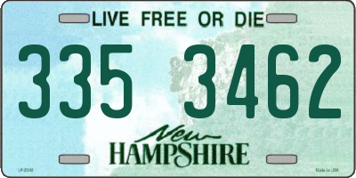 NH license plate 3353462