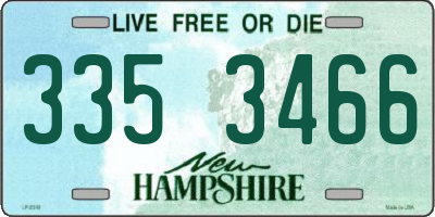 NH license plate 3353466