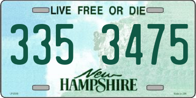 NH license plate 3353475