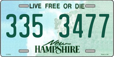 NH license plate 3353477
