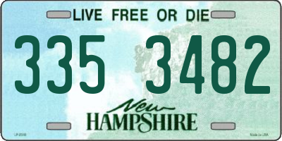 NH license plate 3353482