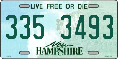 NH license plate 3353493