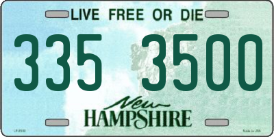 NH license plate 3353500