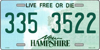 NH license plate 3353522