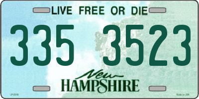 NH license plate 3353523