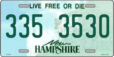 NH license plate 3353530
