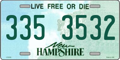 NH license plate 3353532