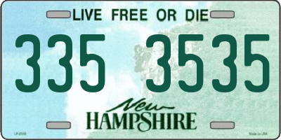 NH license plate 3353535