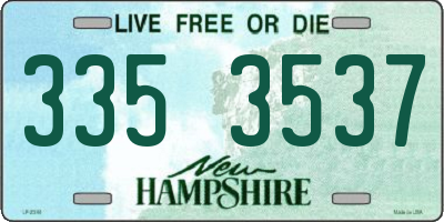 NH license plate 3353537