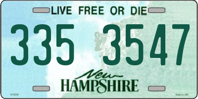 NH license plate 3353547