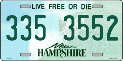 NH license plate 3353552