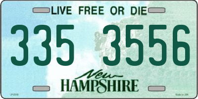 NH license plate 3353556