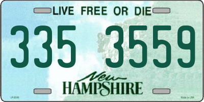 NH license plate 3353559