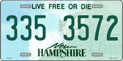 NH license plate 3353572