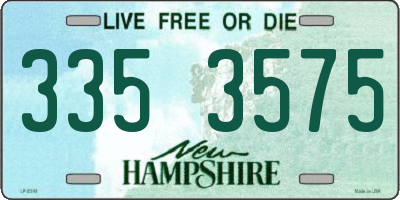 NH license plate 3353575