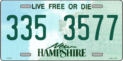 NH license plate 3353577
