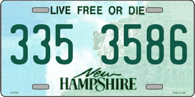 NH license plate 3353586
