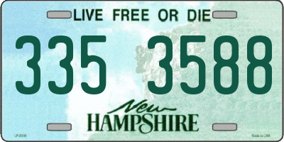 NH license plate 3353588