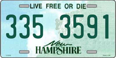 NH license plate 3353591