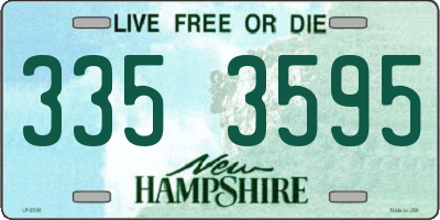 NH license plate 3353595