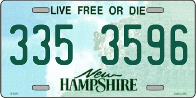 NH license plate 3353596