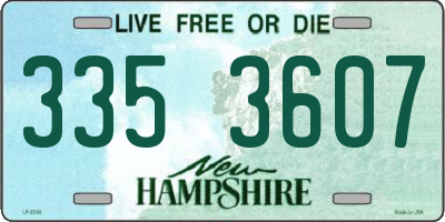 NH license plate 3353607