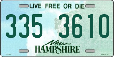 NH license plate 3353610