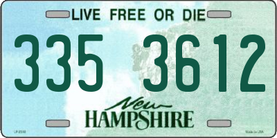 NH license plate 3353612