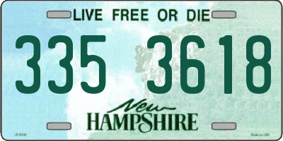 NH license plate 3353618