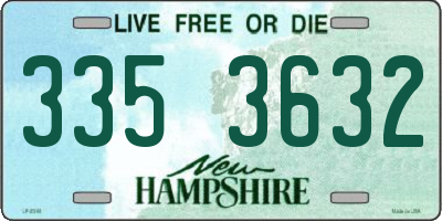NH license plate 3353632