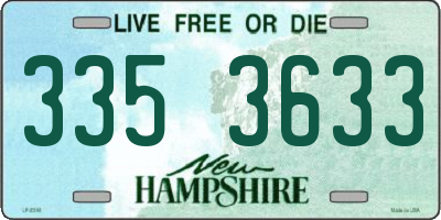 NH license plate 3353633