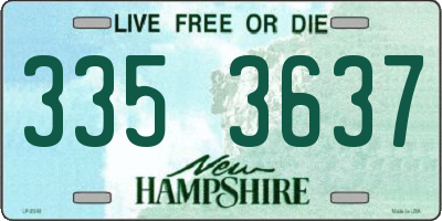 NH license plate 3353637