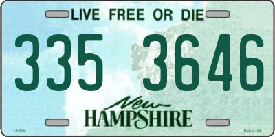 NH license plate 3353646