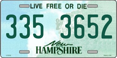 NH license plate 3353652
