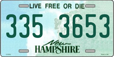 NH license plate 3353653