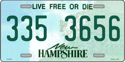 NH license plate 3353656