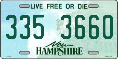 NH license plate 3353660