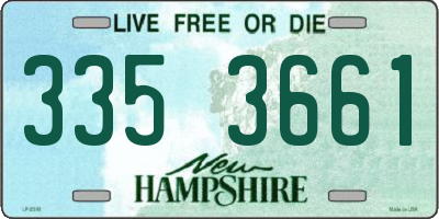 NH license plate 3353661