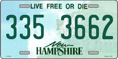 NH license plate 3353662